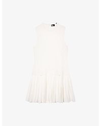 The Kooples - Sleeveless Pleated-Skirt Woven Mini Dress - Lyst