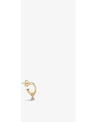 The Alkemistry Métier By Tomfoolery 9ct Yellow-gold And Diamond Hoop Earring - Metallic