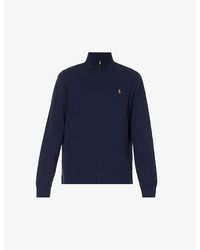 Polo Ralph Lauren - Cruise Vy Logo-embroidered Funnel-neck Cotton Jumper - Lyst
