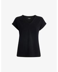 Whistles - Willa V-neck Organic-cotton T-shirt - Lyst