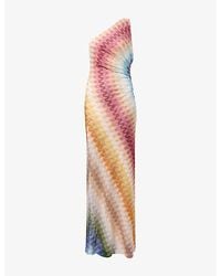 Missoni - One-Shoulder Raschel-Knit Maxi Dress - Lyst