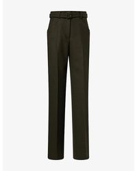 Gabriela Hearst - Norman Belted Wool Trousers - Lyst