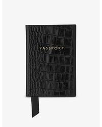 Whistles - Croc-Embossed Leather Passport Holder - Lyst