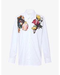 Dries Van Noten - Cheers Embellished Cotton Shirt - Lyst