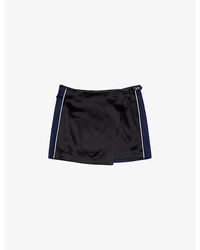 DIESEL - O-kesselle Wrap-over Low-rise Woven Mini Skirt - Lyst