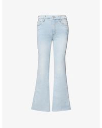 FRAME - The Icon Mid-Rise Flared Stretch-Denim Jeans - Lyst
