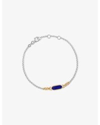 Astley Clarke - X Laura Jackson Bar 18Ct-Plated 925 Sterling- And Lapis Lazuli Bracelet - Lyst