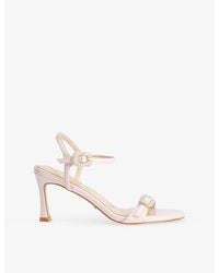 Dune - Milana Faux-Leather Heeled Sandals - Lyst