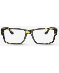 Versace - Ve3342 Branded Rectangular-frame Plastic Glasses - Lyst