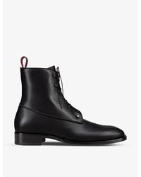 Christian Louboutin - Chambeliboot Silver-tone Hardware Leather Ankle Boots - Lyst