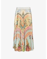 Mary Katrantzou - Uni Abstract-pattern Woven Midi Skirt - Lyst