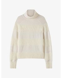 JOSEPH - Mila Brush-Stripe Stretch Alpaca And Wool-Blend Jumper - Lyst