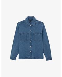 Reiss - Tore Button-Through Denim Overshirt - Lyst