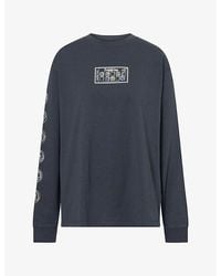 Damson Madder - House Graphic Long-Sleeve Cotton T-Shirt - Lyst