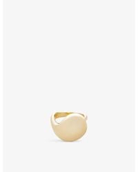 Monica Vinader - Nura 18Ct-Plated Vermeil Sterling- Wrap Ring - Lyst
