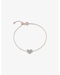 Kismet by Milka - Maxi Cherish 0.07Ct Baguette-Diamond And 0.09Ct Diamond Chain Bracelet - Lyst