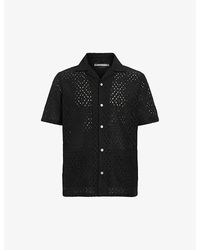 AllSaints - Quinta Embroidered Relaxed-fit Organic-cotton Shirt X - Lyst