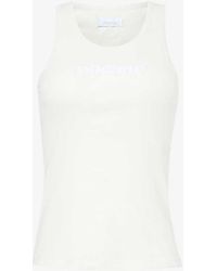 Rabanne - Scoop-neck Ribbed Stretch-cotton Top - Lyst