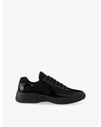 Prada - America's Cup Patent-Leather Low-Top Trainers - Lyst
