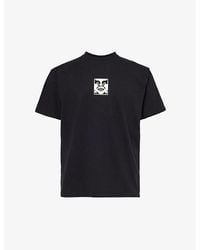 Obey - Icon Logo-patch Cotton-jersey T-shirt - Lyst