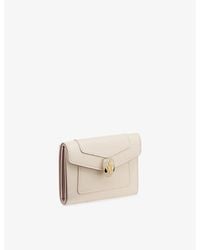 BVLGARI - Serpenti Tri-Fold Leather Wallet - Lyst