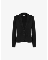 Whistles - Single-breasted Slim-fit Cotton Jacket - Lyst