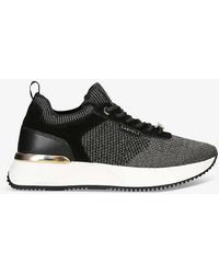 Carvela Kurt Geiger - Flare Contrast-sole Mesh And Suede Low-top Trainers - Lyst