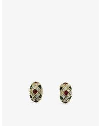 JENNIFER GIBSON JEWELLERY - Pre-Loved Jgj Pave Gem-Plated Metal Earrings - Lyst