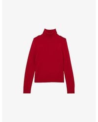 Reiss - Corrine Epaulette Roll-Neck Wool Jumper - Lyst