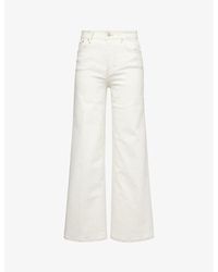 Rails - Getty Brand-patch Wide-leg High-rise Stretch-denim Jeans - Lyst