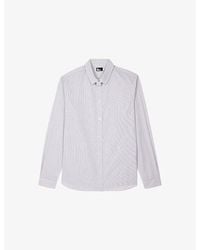 The Kooples - Long-Sleeved Slim-Fit Cotton Shirt - Lyst