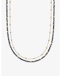 Astley Clarke - Biography Snowflake-Obsidian 18Ct Vermeil Necklace - Lyst