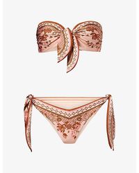 Zimmermann - Aster Scarf Tie Bikini Set - Lyst