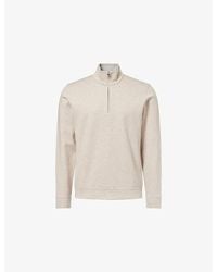 Orlebar Brown - Isar Quarter-Zip Cotton-Jersey Sweatshirt - Lyst