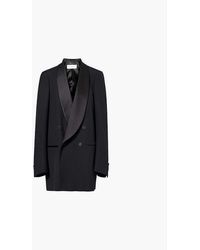 Dries Van Noten - Blinker Shawl-Lapel Oversized Wool-Blend Blazer - Lyst