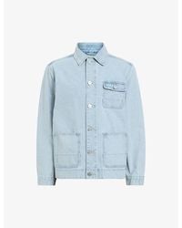 AllSaints - Eavis Patch-pocket Long-sleeve Denim Jacket X - Lyst
