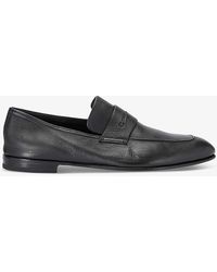 Zegna - L'asola Panelled Leather Penny Loafers - Lyst