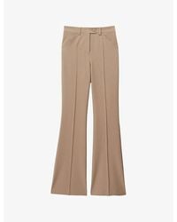 Reiss - Hadley Flared-Leg High-Rise Stretch-Woven Trousers - Lyst