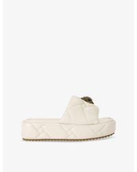 Kurt Geiger - Kensington Puff Flatform Leather Sandals - Lyst