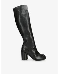 Maison Margiela - Tabi Leather Heeled Knee-High Boots - Lyst