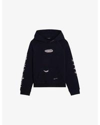 Zadig & Voltaire - Georgy Rhinestone-Text Cotton-Jersey Hoody - Lyst