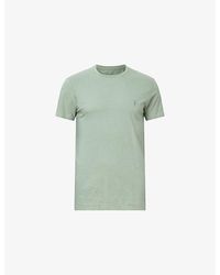 AllSaints - Tonic Logo-Embroidered Slim-Fit Cotton T-Shirt - Lyst