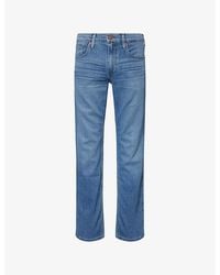PAIGE - Normandie Straight-Leg Stretch-Denim Jeans - Lyst