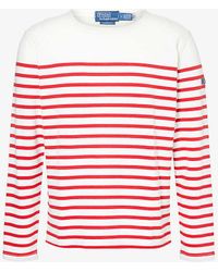 Polo Ralph Lauren - Stripe-pattern Classic-fit Cotton-jersey T-shirt X - Lyst