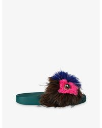 Kurt Geiger - Meena Mascot Faux-Leather Slides - Lyst