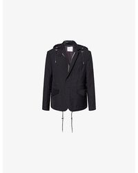 Sacai - Detachable-Hood Notch-Lapel Woven Jacket - Lyst