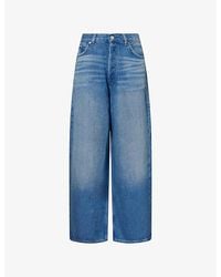 Agolde - Rounded Baggy Wide Leg Denim Jeans - Lyst