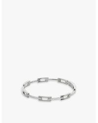 Monica Vinader - Signature Link Sterling- And 0.27Ct Brilliant-Cut Lab-Grown Diamond Bangle - Lyst