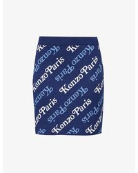 KENZO - X Verdy Brand-print Cotton-blend Mini Skirt - Lyst