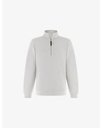 BOGGI - Half-Zip Stretch Cotton-Blend Jumper - Lyst